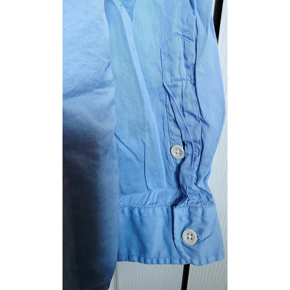 Polo Ralph Lauren L Mens Blue Beach Twill Button Down Shirt Prifessional - Picture 8 of 13